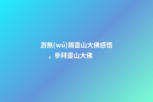 游無(wú)錫靈山大佛感悟，參拜靈山大佛